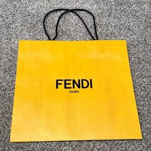 Fendi Yellow Tote with Black Handles
